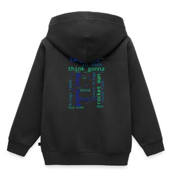 Rocket Man - Kinder Premium Organic Hoodie - Schwarz - Hinten - AI Model Kid Male (0cm)