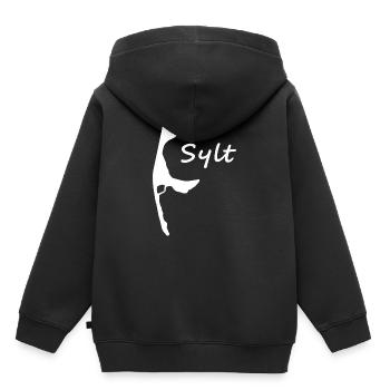 Sylt - Sweat Premium à capuche enfant bio - noir - Dos - AI Model Kid Male (0cm)