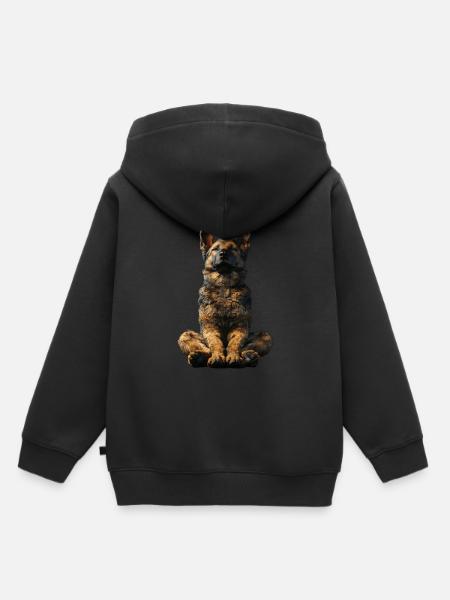 Duitse herder - Kinder Premium hoodie biologisch - zwart