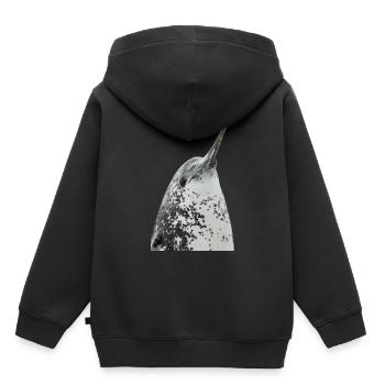 Narwhal - Kids Premium Organic Hoodie - black - Back - AI Model Kid Male (0cm)
