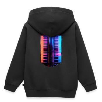 Akkordeon - Kinder Premium Organic Hoodie - Schwarz - Hinten - AI Model Kid Male (0cm)