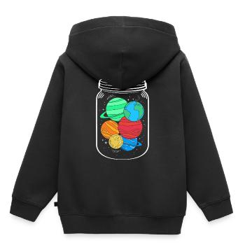 Space Space Outer Space Planets Universe - Kids Premium Organic Hoodie - black - Back - AI Model Kid Male (0cm)