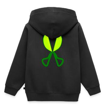 hairdresser barber barbier friseur coiffeur bart b - Kinder Premium Organic Hoodie - Schwarz - Hinten - AI Model Kid Male (0cm)