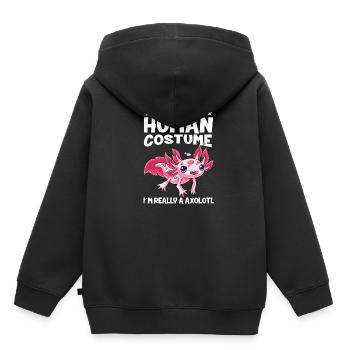 This Is My Human Costume I'm Really A Axolotl Kost - Kinder Premium Organic Hoodie - Schwarz - Hinten - AI Model Kid Male (0cm)