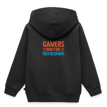 GAMER GAME LOVER GAME PARTY - Kinder Premium Organic Hoodie - Schwarz - Hinten - AI Model Kid Male (0cm)