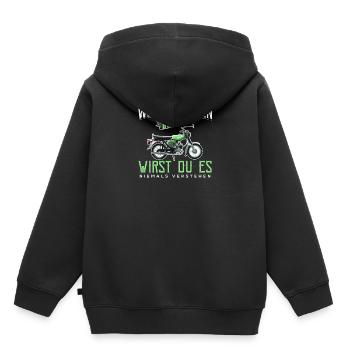 Zwei Hände Simson-S51 T-Shirt T-Shirt - Kinder Premium Organic Hoodie - Schwarz - Hinten - AI Model Kid Male (0cm)