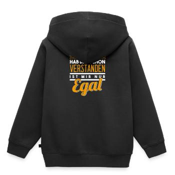 Ich Hab Das Schon Verstanden - Kinder Premium Organic Hoodie - Schwarz - Hinten - AI Model Kid Male (0cm)