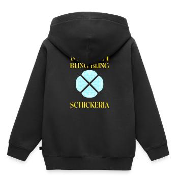 Munich Bling Bling Schickeria - Kinder Premium Organic Hoodie - Schwarz - Hinten - AI Model Kid Male (0cm)