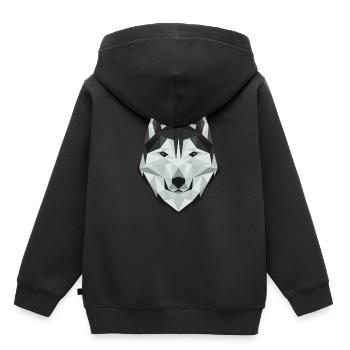 Cute Siberian Husky Puppy Artsy Animal Wildlife - Kids Premium Organic Hoodie - black - Back - AI Model Kid Male (0cm)