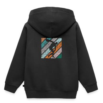 Conception de lancer de disque Lanceur de disque Lanceur de disque - Sweat Premium à capuche enfant bio - noir - Dos - AI Model Kid Male (0cm)