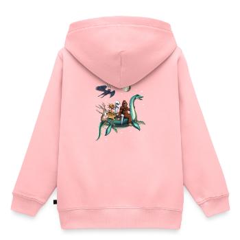 Cryptids Journey - Kids Premium Organic Hoodie - rose - Back - AI Model Kid Female (0cm)