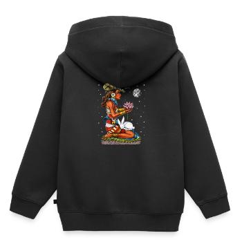 Maya-Göttin Ixchel - Kinder Premium Organic Hoodie - Schwarz - Hinten - AI Model Kid Male (0cm)