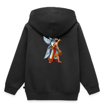 Uralter Anunnaki-Gott - Kinder Premium Organic Hoodie - Schwarz - Hinten - AI Model Kid Male (0cm)