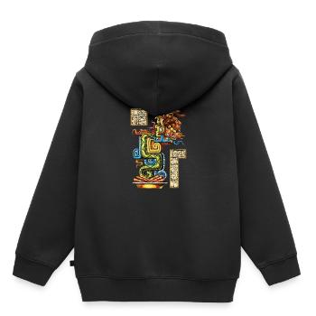 Serpent de vision maya - Sweat Premium à capuche enfant bio - noir - Dos - AI Model Kid Male (0cm)