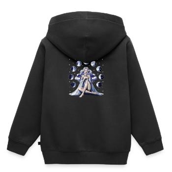 Moon Goddess - Kids Premium Organic Hoodie - black - Back - AI Model Kid Male (0cm)