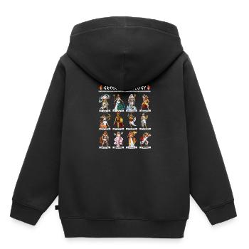 Dieux de la mythologie grecque - Sweat Premium à capuche enfant bio - noir - Dos - AI Model Kid Male (0cm)