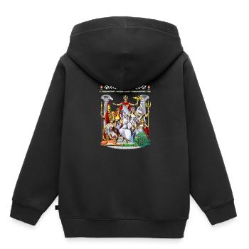 Götter der griechischen Mythologie - Kinder Premium Organic Hoodie - Schwarz - Hinten - AI Model Kid Male (0cm)