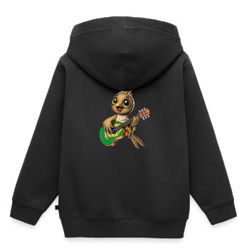 Oiseau brésilien - Sweat Premium à capuche enfant bio - noir - Dos - AI Model Kid Male (0cm)