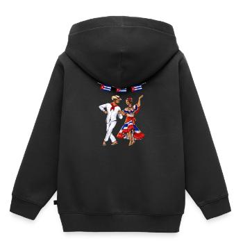 Danse traditionnelle cubaine - Sweat Premium à capuche enfant bio - noir - Dos - AI Model Kid Male (0cm)