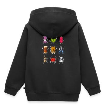 Häkel-Set - Kinder Premium Organic Hoodie - Schwarz - Hinten - AI Model Kid Male (0cm)