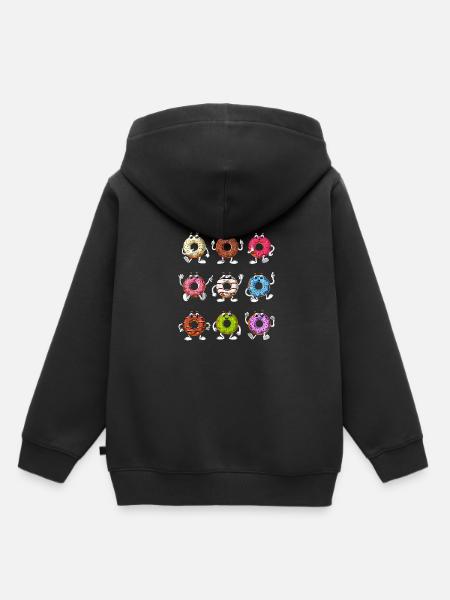 Lustige Donuts - Kinder Premium Organic Hoodie - Schwarz