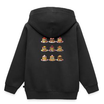 Crêpes amusantes - Sweat Premium à capuche enfant bio - noir - Dos - AI Model Kid Male (0cm)