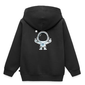 Espace - Sweat Premium à capuche enfant bio - noir - Dos - AI Model Kid Male (0cm)