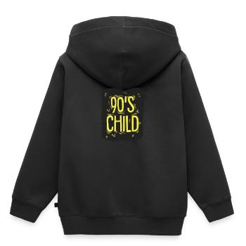 90 meilleure année - Sweat Premium à capuche enfant bio - noir - Dos - AI Model Kid Male (0cm)