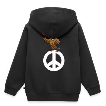 Pygargue à tête blanche Paix Paix mondiale - Sweat Premium à capuche enfant bio - noir - Dos - AI Model Kid Male (0cm)