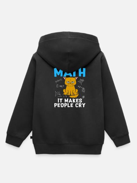 I Love Math It Makes People Cry - Premium børne hættetrøje økologisk - sort