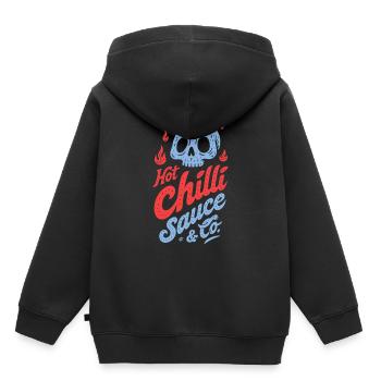 Blue Skull Chili Sauce Design - Kids Premium Organic Hoodie - black - Back - AI Model Kid Male (0cm)