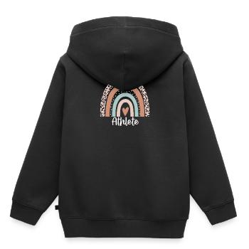 Athlète Arc-en-ciel Léopard Drôle Appréciation De L’athlète - Sweat Premium à capuche enfant bio - noir - Dos - AI Model Kid Male (0cm)