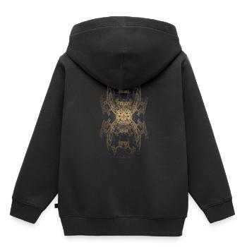 Abstract No. 10 (conçu par HeiArts) - Sweat Premium à capuche enfant bio - noir - Dos - AI Model Kid Male (0cm)