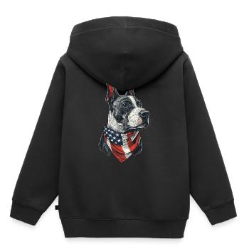 Bullterrier - Kinder Premium Organic Hoodie - Schwarz - Hinten - AI Model Kid Male (0cm)