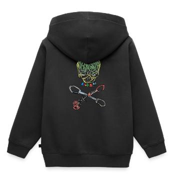 Escalade, pirate, tête de mort - Sweat Premium à capuche enfant bio - noir - Dos - AI Model Kid Male (0cm)