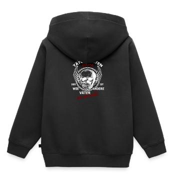 Ich habe einen tätowierten Papa - Kinder Premium Organic Hoodie - Schwarz - Hinten - AI Model Kid Male (0cm)
