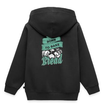 Pain de pain boulanger - Sweat Premium à capuche enfant bio - noir - Dos - AI Model Kid Male (0cm)