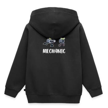 Mechaniker - Kinder Premium Organic Hoodie - Schwarz - Hinten - AI Model Kid Male (0cm)