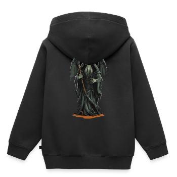 Druiden Sensenmann Tentakel Horror Halloween - Kinder Premium Organic Hoodie - Schwarz - Hinten - AI Model Kid Male (0cm)