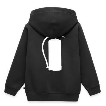 Conception d’extincteur - La sécurité d’abord dans le style - Sweat Premium à capuche enfant bio - noir - Dos - AI Model Kid Male (0cm)