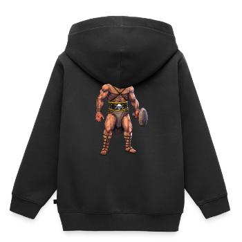 Mythologie grecque Divinité Cyclope - Sweat Premium à capuche enfant bio - noir - Dos - AI Model Kid Male (0cm)