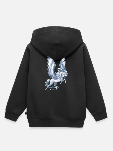 Pegasus Schwimmdock - Kinder Premium Organic Hoodie - Schwarz