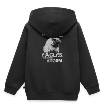 Adler Sprueche Geschenk Shirt - Kinder Premium Organic Hoodie - Schwarz - Hinten - AI Model Kid Male (0cm)