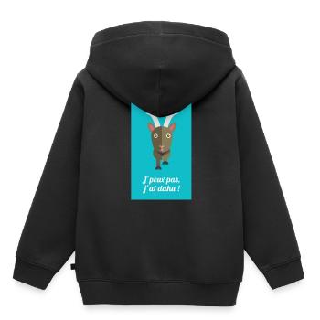 I can not I have Dahu! - Kids Premium Organic Hoodie - black - Back - AI Model Kid Male (0cm)
