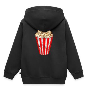 Retro vintage grunge style popcorn - Kids Premium Organic Hoodie - black - Back - AI Model Kid Male (0cm)