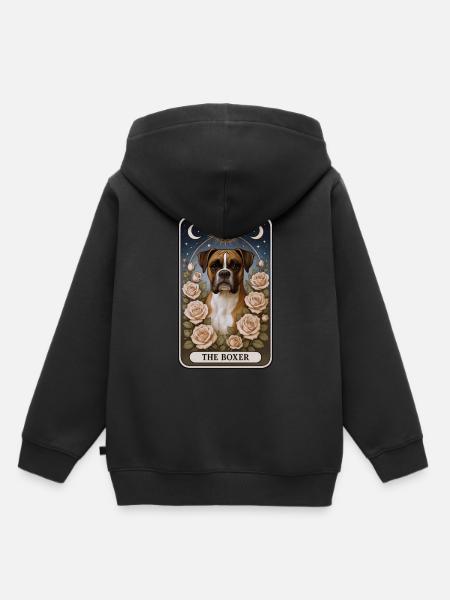 Boxer - Kinder Premium Organic Hoodie - Schwarz