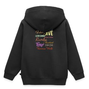 Ballroom Dance Words - Waltz Jive Samba Paso Doble - Kids Premium Organic Hoodie - black - Back - AI Model Kid Male (0cm)