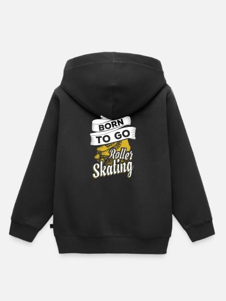 Rollschuhe - Kinder Premium Organic Hoodie - Schwarz