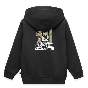 Bagger Baustelle Baumaschine Geschenk · Schaufel - Kinder Premium Organic Hoodie - Schwarz - Hinten - AI Model Kid Male (0cm)