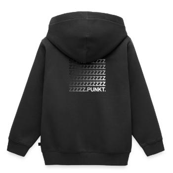 Schwarz. Punkt. Dunkle Klamotten - Kinder Premium Organic Hoodie - Schwarz - Hinten - AI Model Kid Male (0cm)